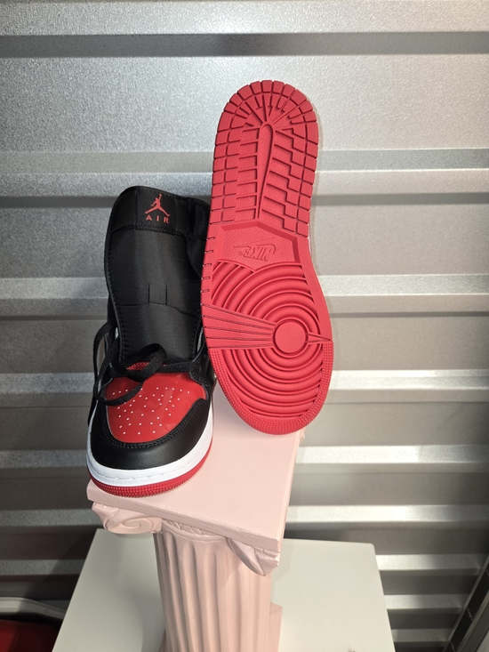 Nike Black & Red Air Jordan 1 Low Sneakers